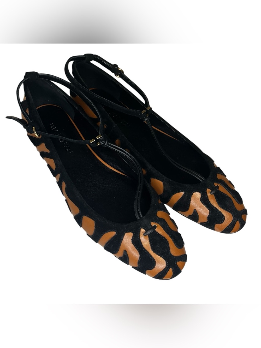 Ulla Johnson Pieced Suede 'Polene' T Strap Ballerina Flats, NEW